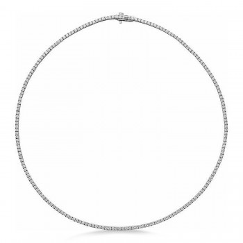 Lab-Grown Diamond Tennis Necklace 14K White Gold (5.87ct)