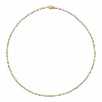 Lab-Grown Diamond Tennis Necklace 14K Yellow Gold (5.87ct)