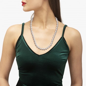 Freshwater Cultured Pearl Necklace with 14k Gold 7.0-7.5mm