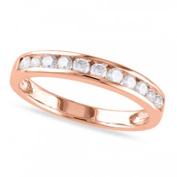 Channel Set Diamond Wedding Band 14k Rose Gold (0.44ct)