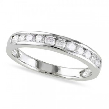 Channel Set Diamond Wedding Band 14k White Gold (0.44ct)