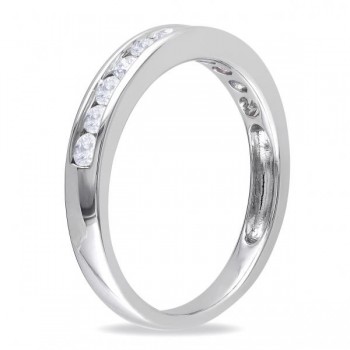 Channel Set Diamond Wedding Band 14k White Gold (0.44ct)