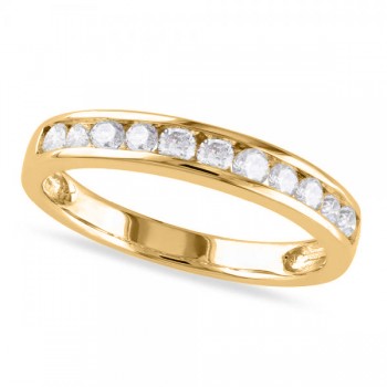 Channel Set Diamond Wedding Band 14k Yellow Gold (0.44ct)