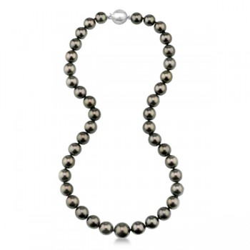Women's AAA Tahitian Pearl Strand Necklace 18 inch Station 8.0-10.5mm