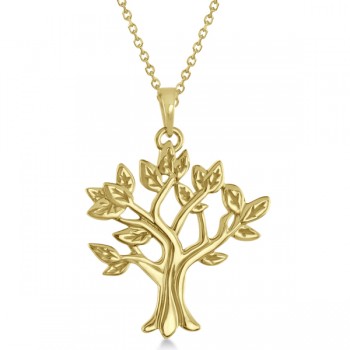 My Tree of Life Pendant Necklace in Solid 14K Yellow Gold