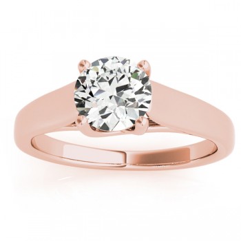 Lucida Solitaire Cathedral Engagement Ring 18k Rose Gold