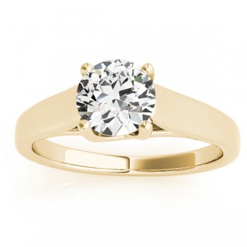 Lucida Solitaire Cathedral Engagement Ring 18k Yellow Gold