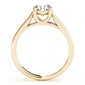 Lucida Solitaire Cathedral Engagement Ring 18k Yellow Gold