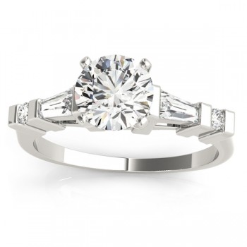 Diamond Tapered Baguette Engagement Ring Setting Platinum (0.33ct)