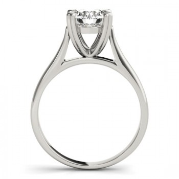 Solitaire Cathedral Prong-Set Engagement Ring Setting 14K White Gold