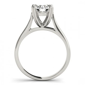 Solitaire Cathedral Prong-Set Engagement Ring Setting 18K White Gold