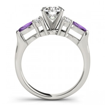 Amethyst Marquise Accented Engagement Ring Platinum .66ct