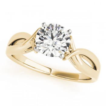 Solitaire Bypass Diamond Engagement Ring 14k Yellow Gold (1.00ct)