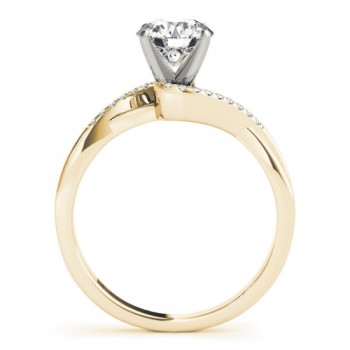 Diamond Bypass Engagement Ring 14k Yellow Gold (0.09ct)