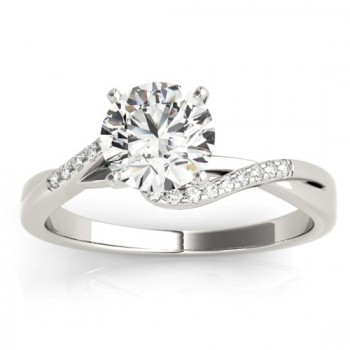 Diamond Bypass Engagement Ring Platinum (0.09ct)