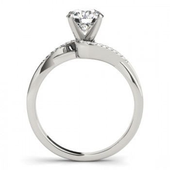 Diamond Bypass Engagement Ring Platinum (0.09ct)