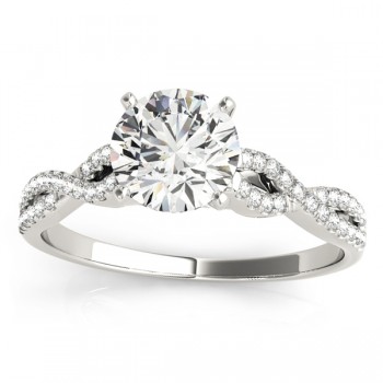 Diamond Twist Engagement Ring Setting Platinum (0.22ct)