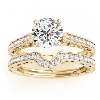 Diamond Antique Style Bridal Set 18k Yellow Gold (0.24ct)