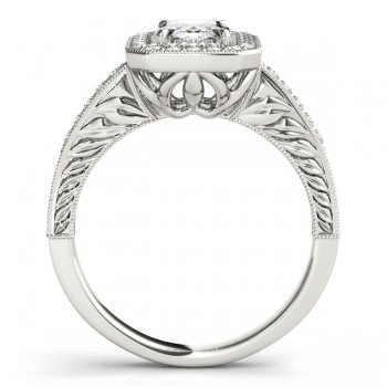 Antique Emerald Cut Diamond Engagement Ring Platinum (1.80ct)
