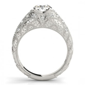 Diamond Antique Style Engagement Ring Art Deco Platinum (0.20ct)