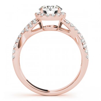 Diamond Infinity Halo Engagement Ring 14k Rose Gold (0.52ct)