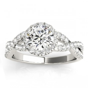 Diamond Infinity Halo Engagement Ring Platinum (0.52ct)