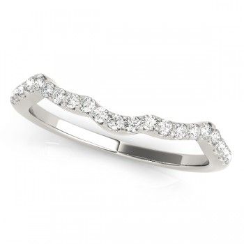 Lab Grown Diamond Indented Contour Wedding Band Palladium (0.21ct)