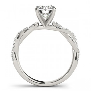 Diamond Twist Sidestone Accented Engagement Ring Platinum (1.69ct)