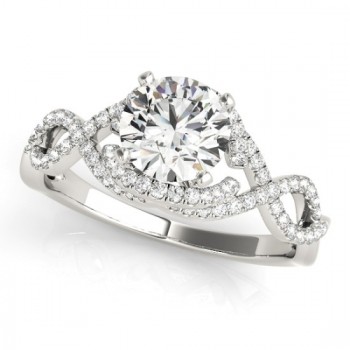 Diamond Twisted Infinity Engagement Ring Platinum (1.22ct)