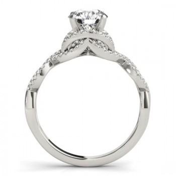 Diamond Twisted Infinity Engagement Ring Platinum (1.22ct)