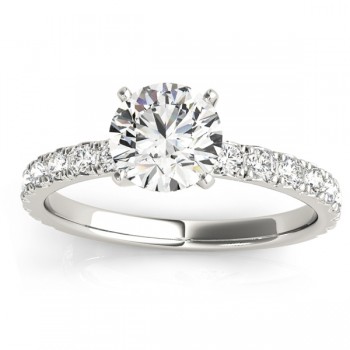 Diamond Single Row Engagement Ring Setting Platinum (0.32ct)