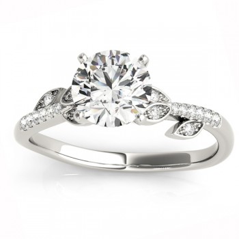 Diamond Vine Leaf Engagement Ring Setting Platinum (0.10ct)