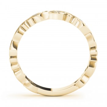Garnet Leaf Fashion Ring Wedding Band 14k Yellow Gold (0.05ct)