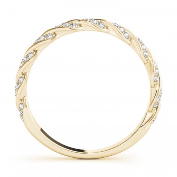 Diamond Twist Fashion Ring Wedding Band 14k Yellow Gold (0.23ct)