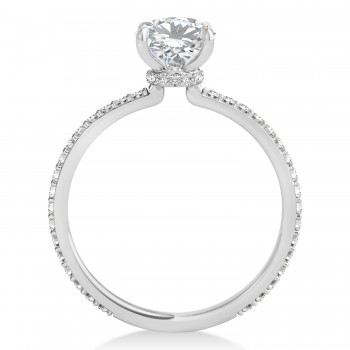 Diamond Hidden Halo Engagement Ring 18k White Gold (0.33ct)