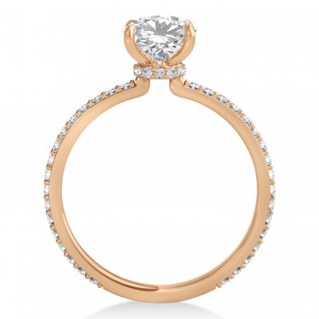 Lab Grown Diamond Hidden Halo Engagement Ring 14k Rose Gold (0.33ct)