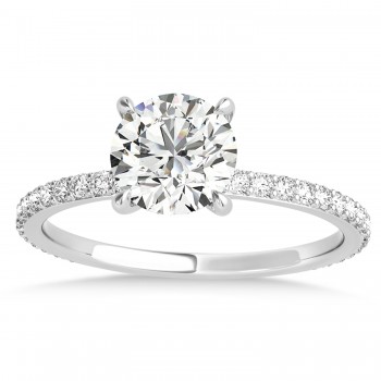 Lab Grown Diamond Hidden Halo Engagement Ring Palladium (0.33ct)