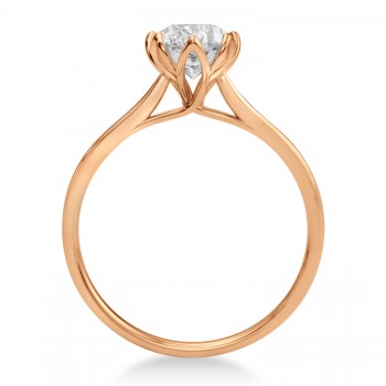 Solitaire Pear Shape Engagement Ring 14k Rose Gold