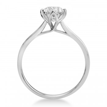 Solitaire Pear Shape Engagement Ring 14k White Gold