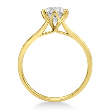 Solitaire Pear Shape Engagement Ring 14k Yellow Gold