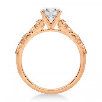 Diamond Floral Vine Engagement Ring 14k Rose Gold (0.05ct)