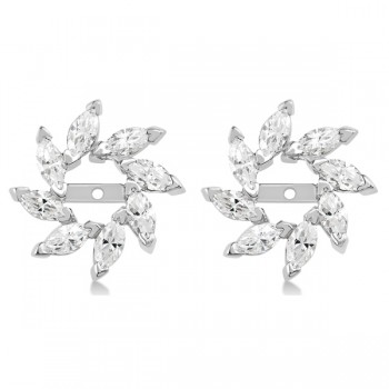 Marquise Earring Jackets in 14k White Gold (1.60ct)