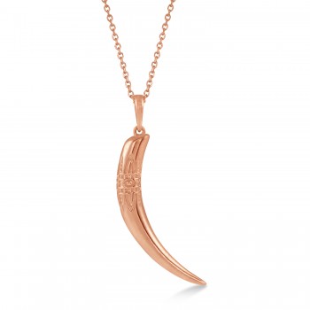 Tusk Pendant Necklace 14k Rose Gold