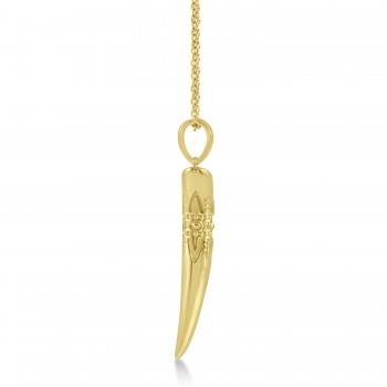 Tusk Pendant Necklace 14k Yellow Gold