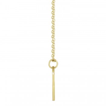 May Birth Flower Lily of the Valley Disc Pendant Necklace Vermeil
