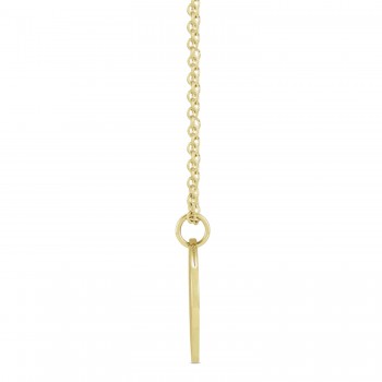 December Birth Flower Narcissus Disc Pendant Necklace Vermeil