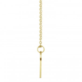 July Birth Flower Waterlily Disc Pendant Necklace Vermeil
