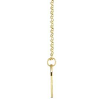 February Birth Flower Violet Disc Pendant Necklace Vermeil