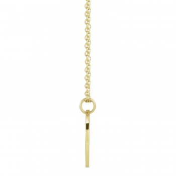 November Birth Flower Chrysanthemum Disc Pendant Necklace Vermeil