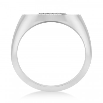 Diamond Cryptocurrency Bitcoin Men's Ring 14k White Gold (0.34ct)